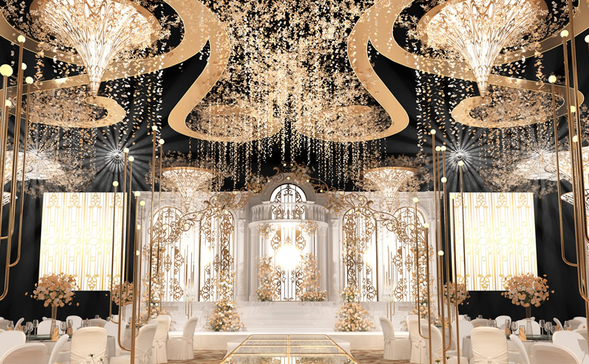 龙陵花木兰喜事汇金色大厅效果展示